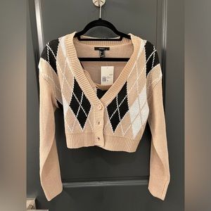 NWT cropped sweater with bandeau sweater set